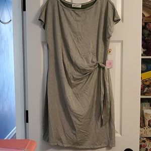 Gray Striped Short Dress